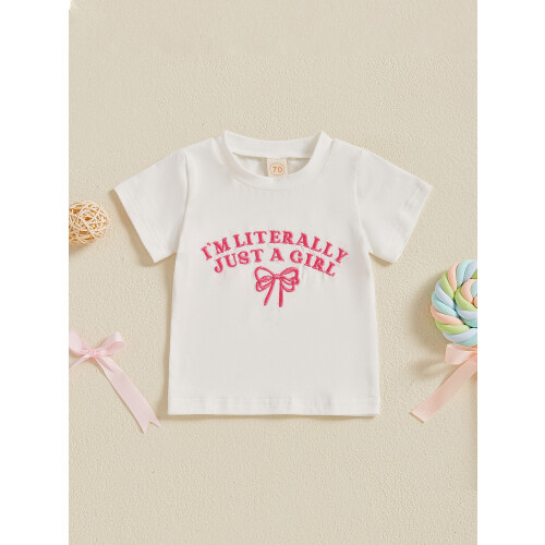 (12-18 Months, White) Παιδικό κοντομάνικο T-shirt ρούχα μωρού. 2