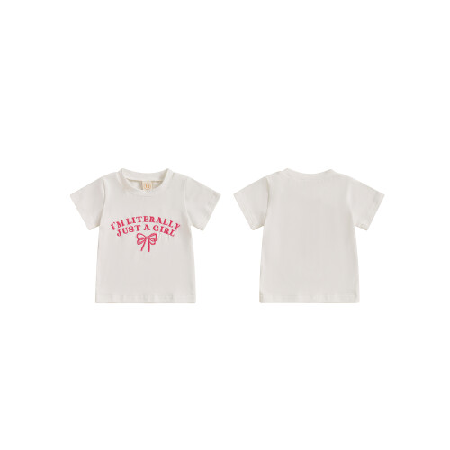 (2-3 Years, White) Παιδικό κοντομάνικο T-shirt ρούχα μωρού. 1