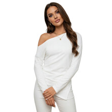(M, Black) Women Off One Shoulder Tops Slim Solid Long Sleeve Asymmetrical Undershirt for Spring Fall