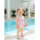 (6-12 Months, Pink) Μπικίνι για μωρά κέντημα καρό 5