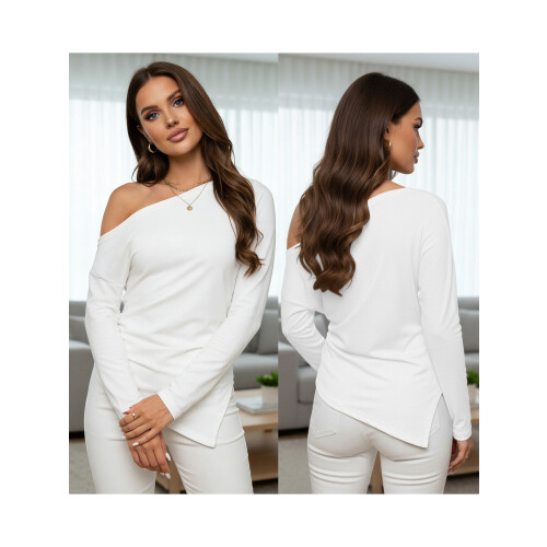 (M, Black) Women Off One Shoulder Tops Slim Solid Long Sleeve Asymmetrical Undershirt for Spring Fall 1