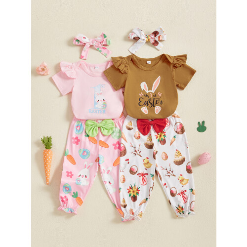 (0-3 Months, Brown) Completo pasquale bambina: 3 pezzi. 2