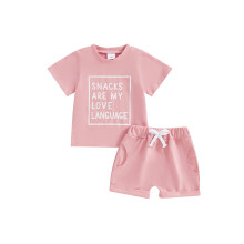 (6-12 Months, Pink) Conjunto de verão 2 peças.