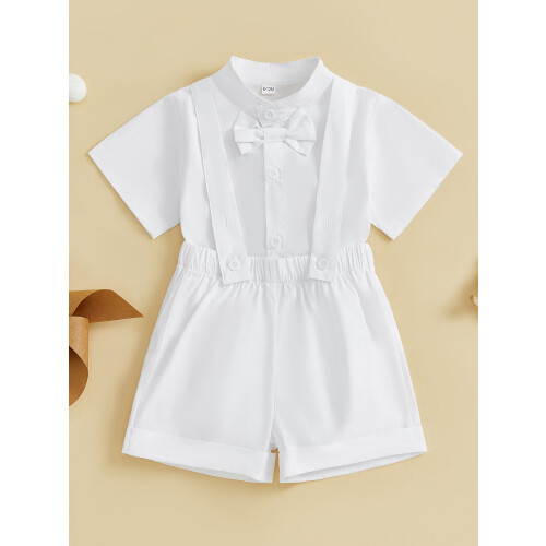 (6-12M, WHITE) Σετ 2 τεμαχίων κοντό μανίκι. 2