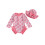 (12-18 Months, Pink) Βρεφικό rash guard καρό σχέδιο 1