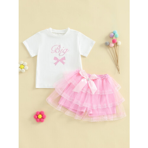 (4-5 Years, Pink) Καλοκαιρινά ρούχα για 2 τεμάχια 2