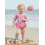 (12-18 Months, Pink) Βρεφικό rash guard καρό σχέδιο 13