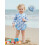 (6-12 Months, Blue) Βρεφικό rash guard καρό σχέδιο 9