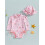 (3-6 Months, Pink) Μαγιό Rash Guard και καπέλο 4