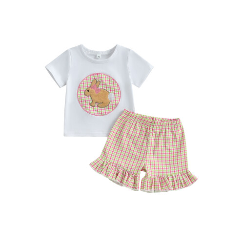 (6-12 Months, Pink) Πασχαλινή στολή κοριτσιών 2 τμχ