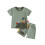 (4-5 Years, Army Green) Καλοκαιρινά ρούχα νήπια απλικέ δεινόσαυρο. 1