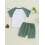 (6-12 Months, Green) Σετ καλοκαιρινών σορτς μονόχρωμα σορτς 6