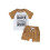 (3-6 Months, Brown) Σετ καλοκαιρινών σορτς μονόχρωμα σορτς 1
