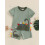 (5-6 Years, Army Green) Καλοκαιρινά ρούχα νήπια απλικέ δεινόσαυρο. 4