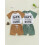 (18-24 Months, Brown) Σετ καλοκαιρινών σορτς μονόχρωμα σορτς 3