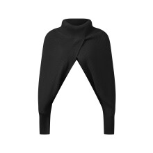 (One Size, Black) Women's Shrugs Sweater Long Sleeve Turtleneck Open Front Backless Pullover Knit Crop Bolero Tops