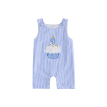 (12-18 Months, Blue) Tutine per neonati senza maniche con scollo rotondo e ricamo a cupcake, modello ampio, tutine per neonati