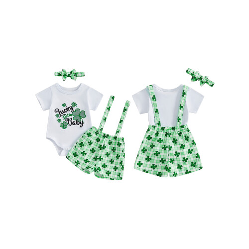 (6-12 Months, Green) Completo da bambina 3 pezzi. 1