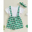 (6-12 Months, Forest Green) Completo da bambina 3 pezzi. 4