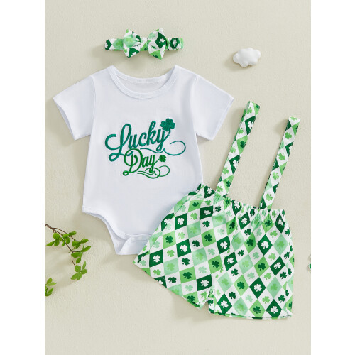 (3-6 Months, Light Green) Completo da bambina 3 pezzi. 2
