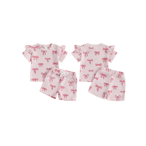 (12-18 Months, Pink) Σετ ρούχων για και φιόγκο. 1