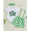 (6-12 Months, Green) Completo da bambina 3 pezzi. 4