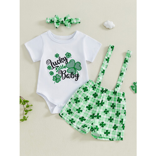 (3-6 Months, Green) Completo da bambina 3 pezzi. 2