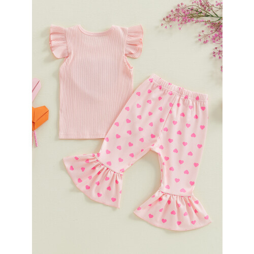 (6-12 Months, Pink) Completo San Valentino 2 pezzi. 2