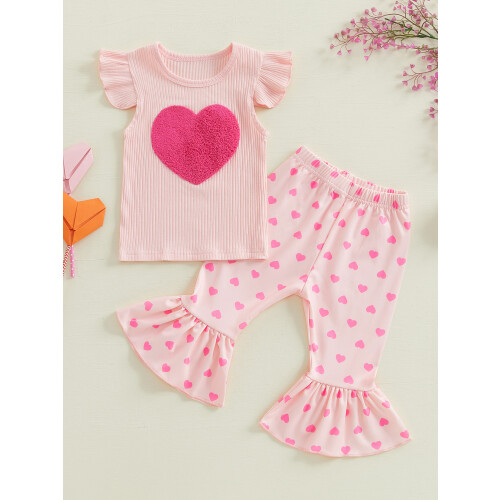 (6-12 Months, Pink) Completo San Valentino 2 pezzi. 1