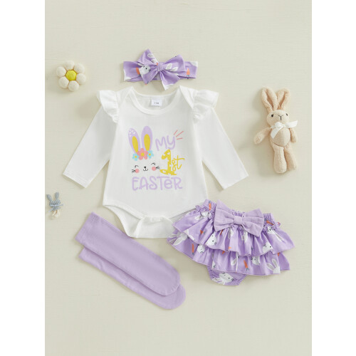 (6-12 Months, Ivory) Conjunto de Páscoa de Primavera 2