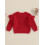 (3-6 Months, Red) Kleinkind Mädchen Frühlingsstrickpullover Langarm Rundhals Einfarbig Pullover Strickwaren 6