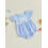 (3-6 Months, Sky Blue) Βρεφική φόρμα με σχέδιο καρό και φιόγκο για μωρά για κορίτσια 4