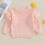 (3-4 Years, Light Pink) Πλεκτό Πουλόβερ για λαιμόκοψη, μονόχρωμο 3