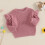 (4-5 Years, Dark Pink) Πλεκτό Πουλόβερ για λαιμόκοψη, μονόχρωμο 5
