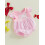 (3-6 Months, Pink) Βρεφική φόρμα με σχέδιο καρό και φιόγκο για μωρά για κορίτσια 4