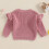 (4-5 Years, Dark Pink) Πλεκτό Πουλόβερ για λαιμόκοψη, μονόχρωμο 6