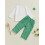 (18-24 Months, White) Σετ Παντελονιών για Νήπια με Μακρυμάνικο και Κεντημένο Τριφύλλι 6