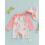 (4-5 Years, Pink) Μαγιό Rash Guard στρογγυλή λαιμόκοψη. 3
