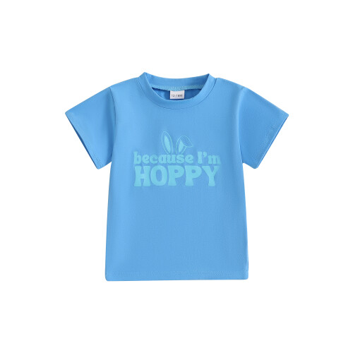 (4-5 Years, Blue) Camiseta infantil de e meninas.