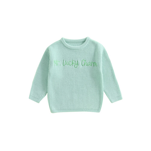 (3-4 Years, Light Green) Παιδικό πουλόβερ για χειμωνιάτικο ρούχο