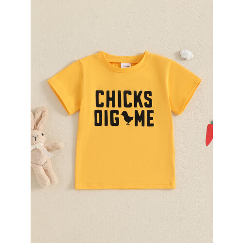 (4-5 Years, Yellow) Camiseta infantil de e meninas. 2