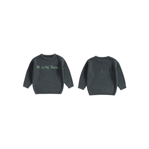 (4-5 Years, Dark Green) Παιδικό πουλόβερ για χειμωνιάτικο ρούχο 1