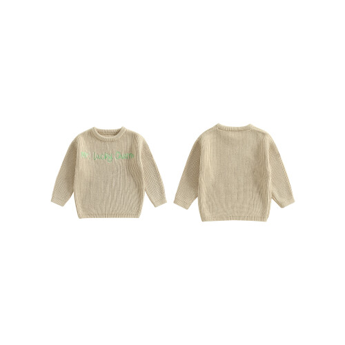 (3-4 Years, Light Beige) Παιδικό πουλόβερ για χειμωνιάτικο ρούχο 1