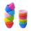 Silicone Baking Cups 24 Pack Reusable Nonstick Muffin Liners Oven Safe MultiColor Set 1