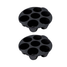 2PCS Air Fryer Silicone Muffin Pan Nonstick 7 Cup Baking Mold for Egg Bites Cupcakes 7inch