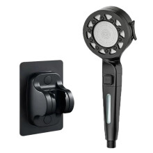 Pressure Filter Shower Head with 4 Spray Modes, OneButton Flow Control, Water Saving Design