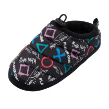 (12 UK Child, Black) Playstation Boys Since 1994 Symbols Slippers