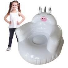 Kids Bean Bag Chair Unicorn Design for Girls, Comfortable Inflatable Toddler Lounge Chair