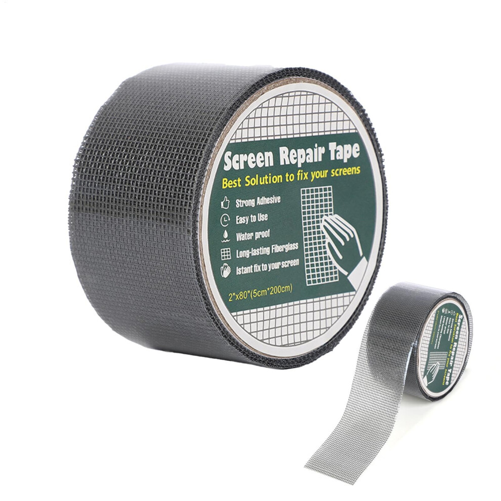 Window Screen Tape Self Adhesive Patch With Fiberglass Mesh, Weather Resistant For Doors And Windows 9169991216027
