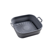 Zusammenklappbare quadratische Silikonform für Fritteuse 17,5 cm Grey